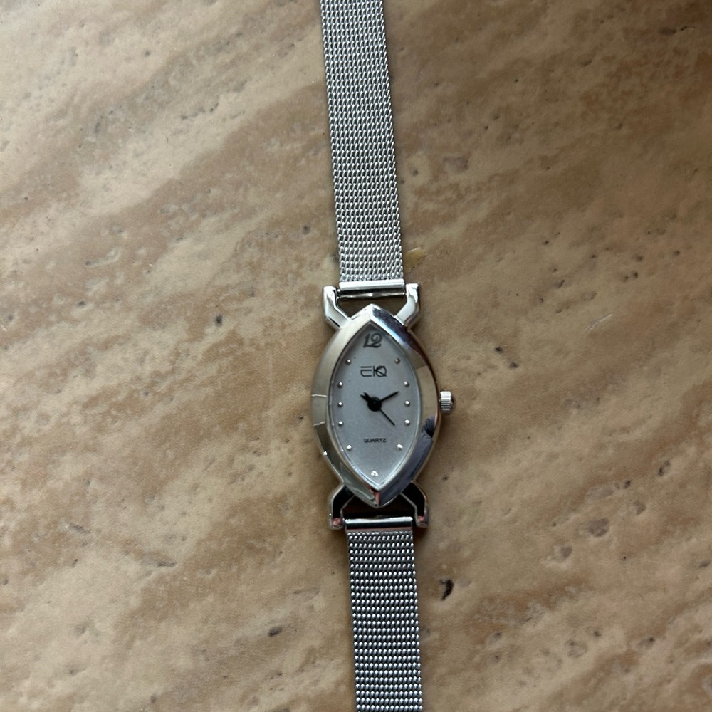 New Eko Silver Marquise Mesh Strap Watch - Silver Dial